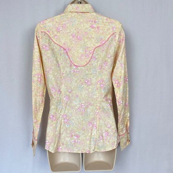 Floral Button Down Shirt - Yellow and Pink - Picture 8 of 15